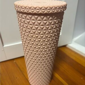 Geometric Textured Pink Tumbler
